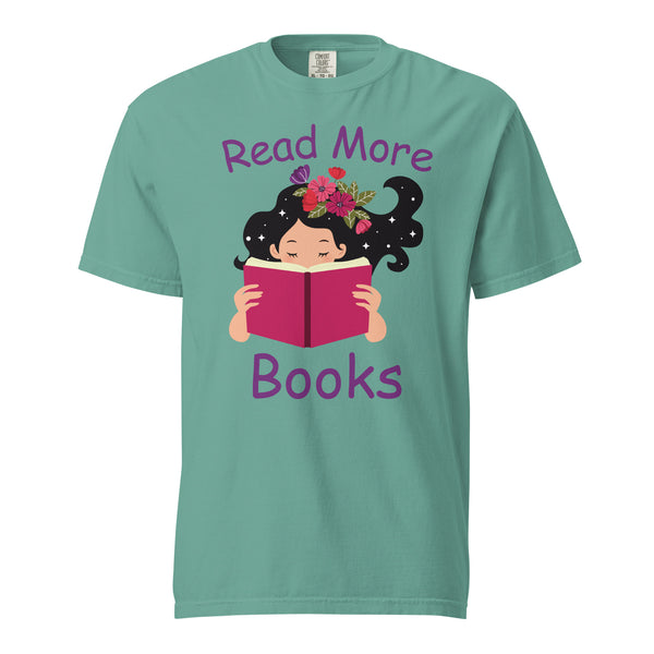 Read More Books - Unisex Garment-Dyed Heavyweight T-Shirt - Seafoam -