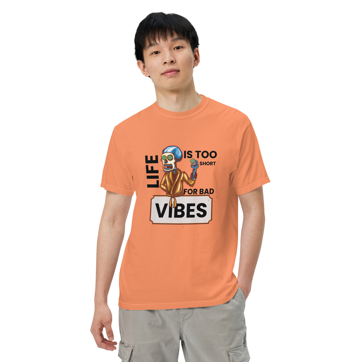 Vibes Skeleton Relaxation T-Shirt - Terracotta -