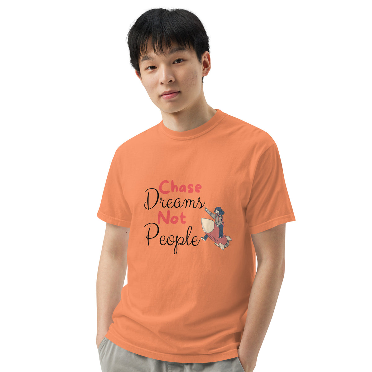 Chase Dreams Not People - Inspirational T-Shirt - Terracotta - T-shirts