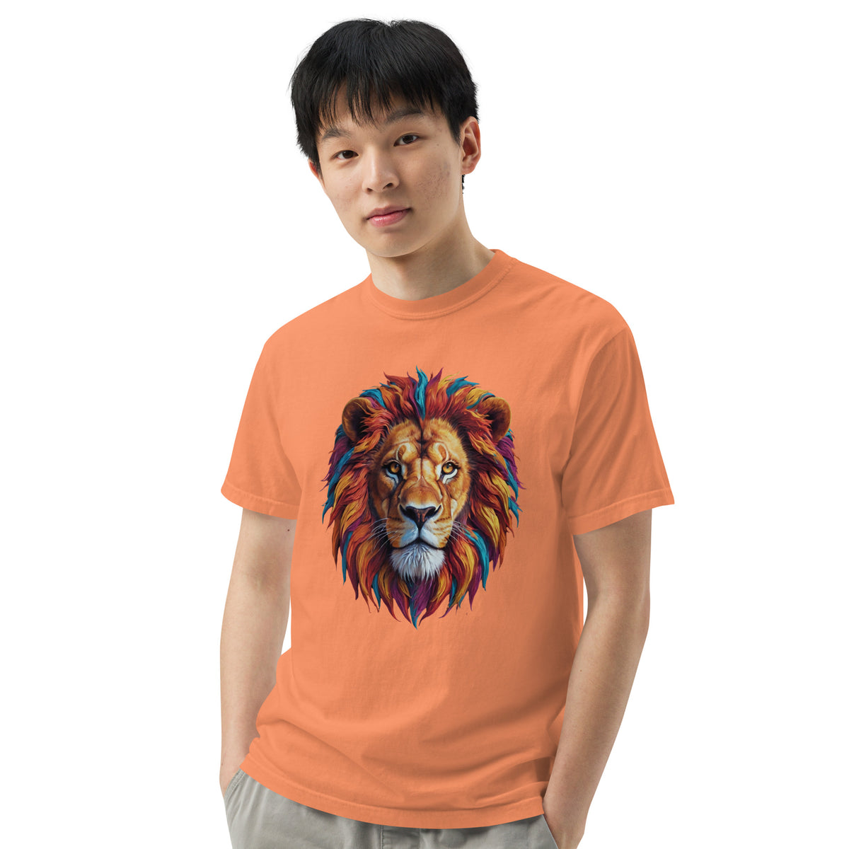 Colorful King - The Regal Lion Tee - Terracotta - T-shirts