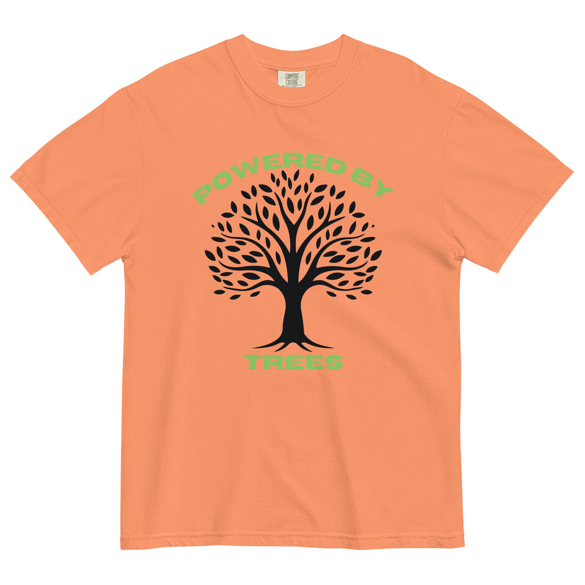 Powered by Trees - Unisex Garment-Dyed Heavyweight T-Shirt - - T-shirts