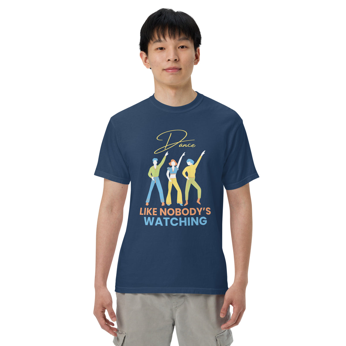 Dance Like Nobody's Watching Unisex Heavyweight T-Shirt - True Navy - T-shirts