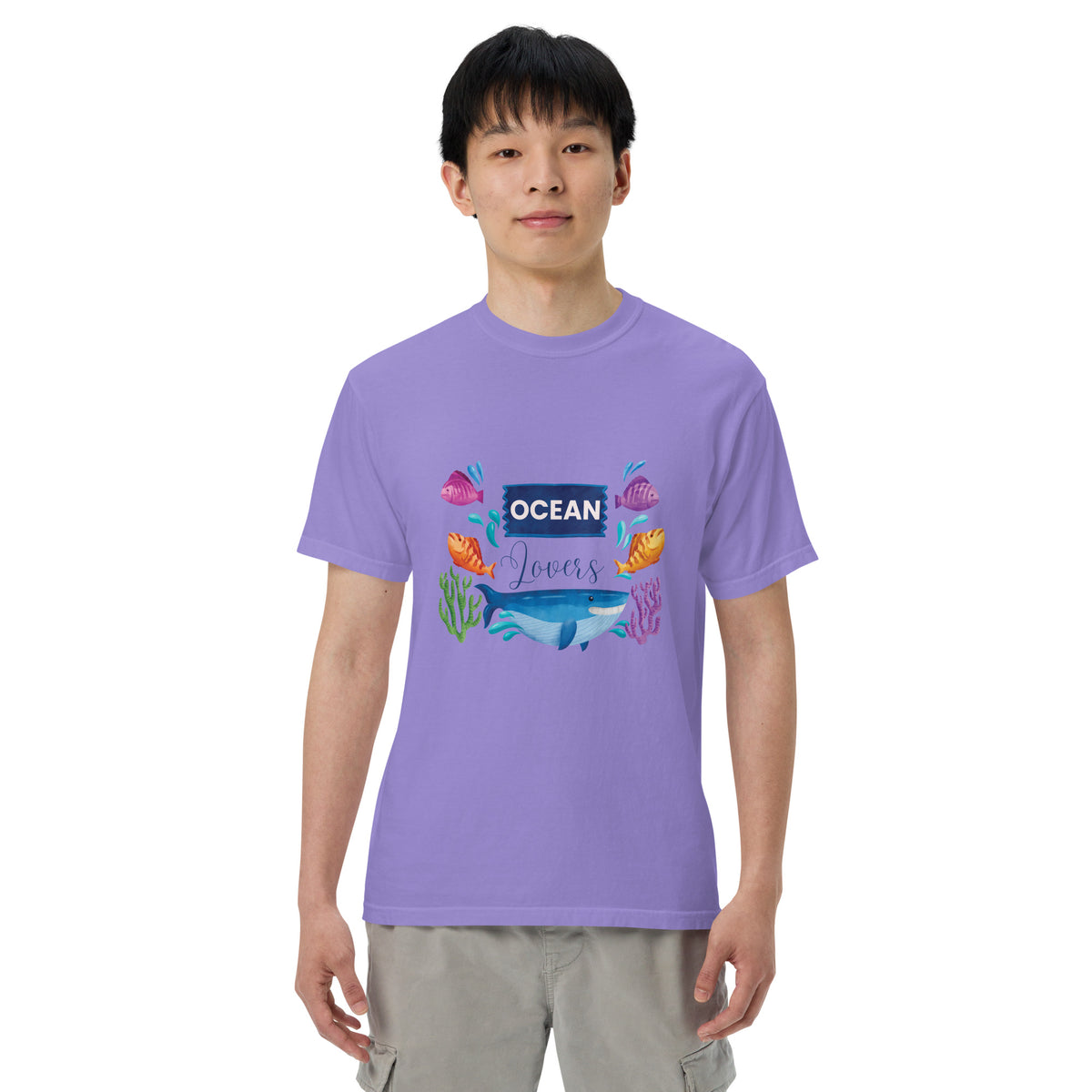 Ocean Lovers - Vibrant Underwater Adventure Unisex T-Shirt - Violet -