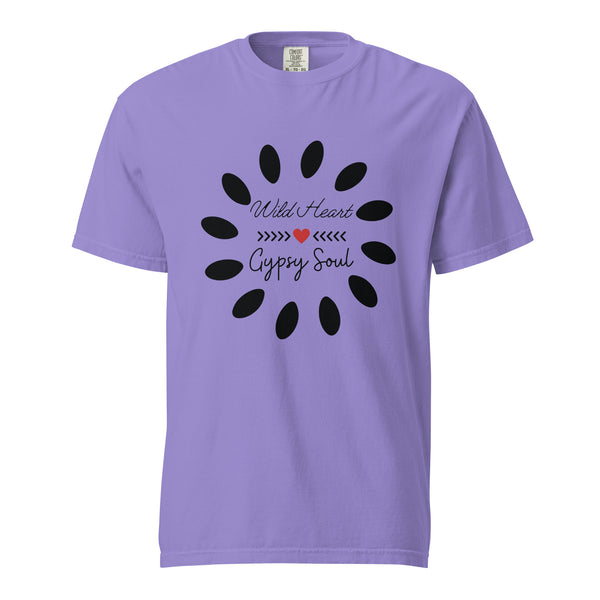 Wild Heart Gypsy Soul - Unisex Garment-Dyed Heavyweight T-Shirt - Violet - T-shirts