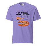 In Pizza We Crust - Playful Pizza-Themed Heavyweight Tee - Violet -