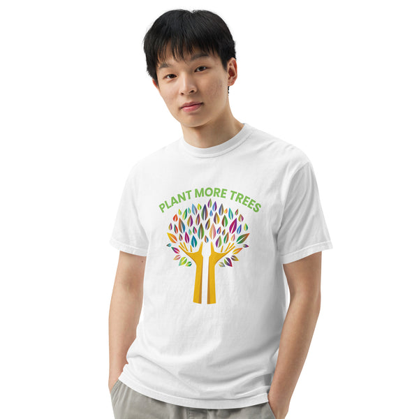 Plant More Trees Unisex Heavyweight Tee - White -