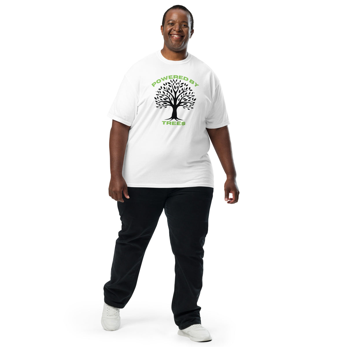 Powered by Trees - Unisex Garment-Dyed Heavyweight T-Shirt - White - T-shirts