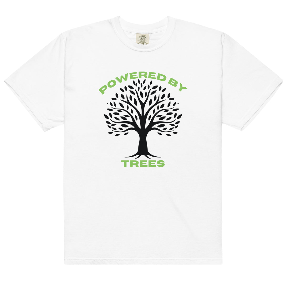 Powered by Trees - Unisex Garment-Dyed Heavyweight T-Shirt - - T-shirts