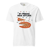 In Pizza We Crust - Playful Pizza-Themed Heavyweight Tee - White -