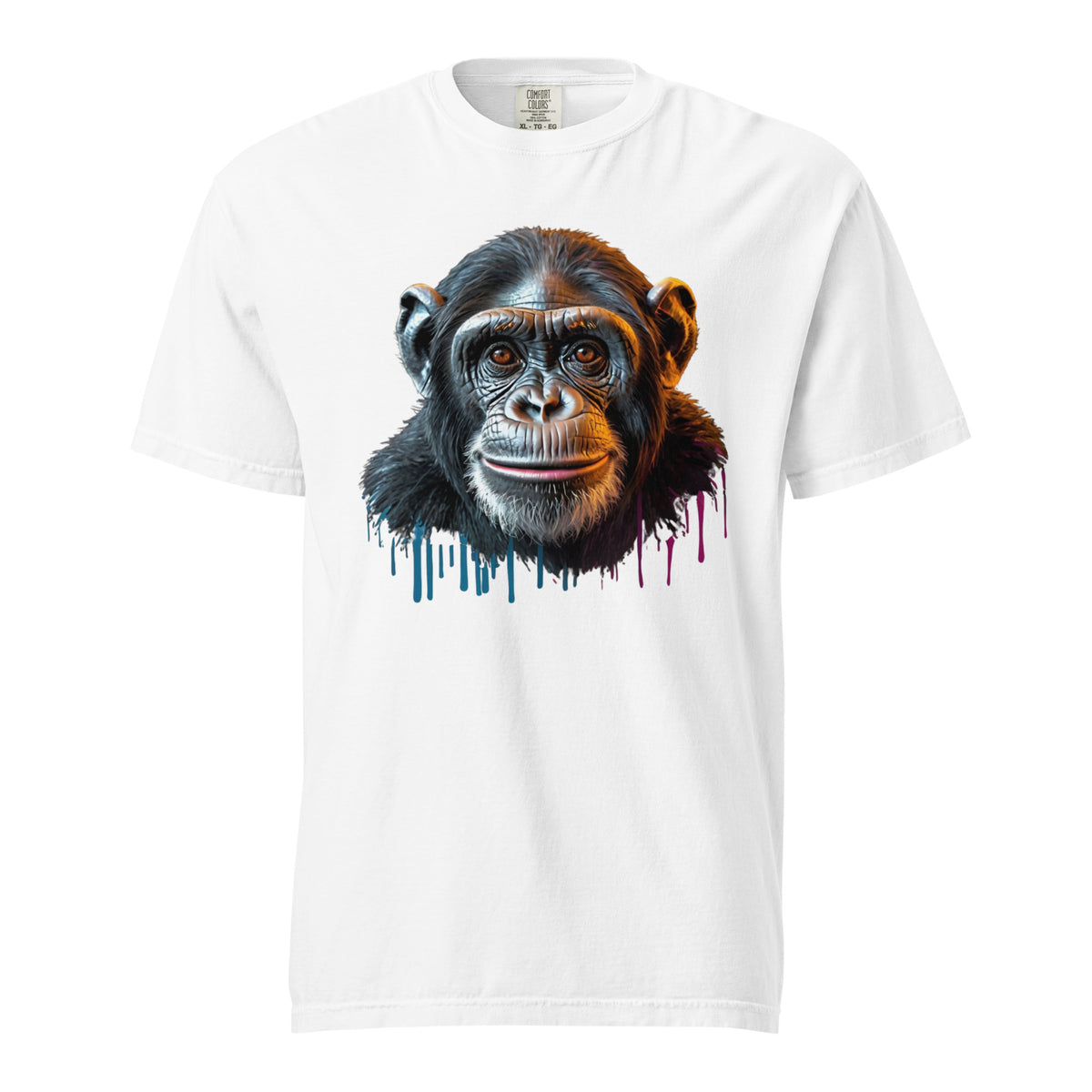 Artistic Chimpanzee Portrait Heavyweight Tee - - T-shirts