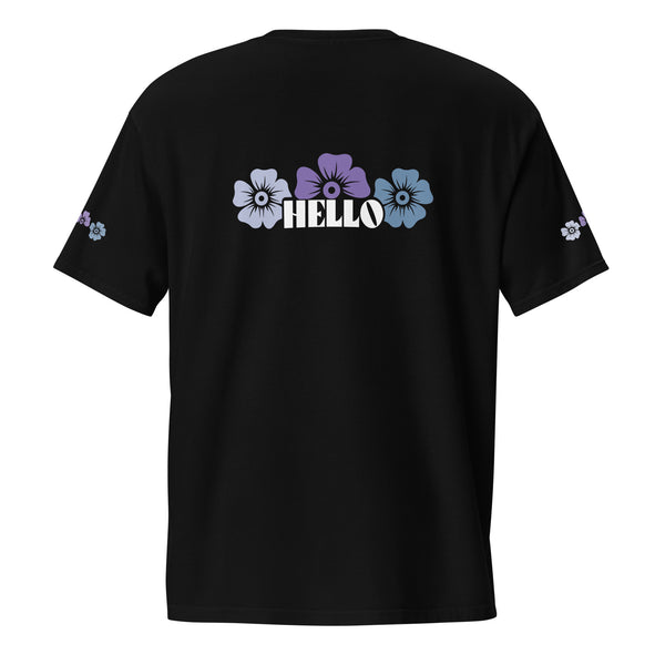 Hello in Bloom - Unisex Pocket T-Shirt - -