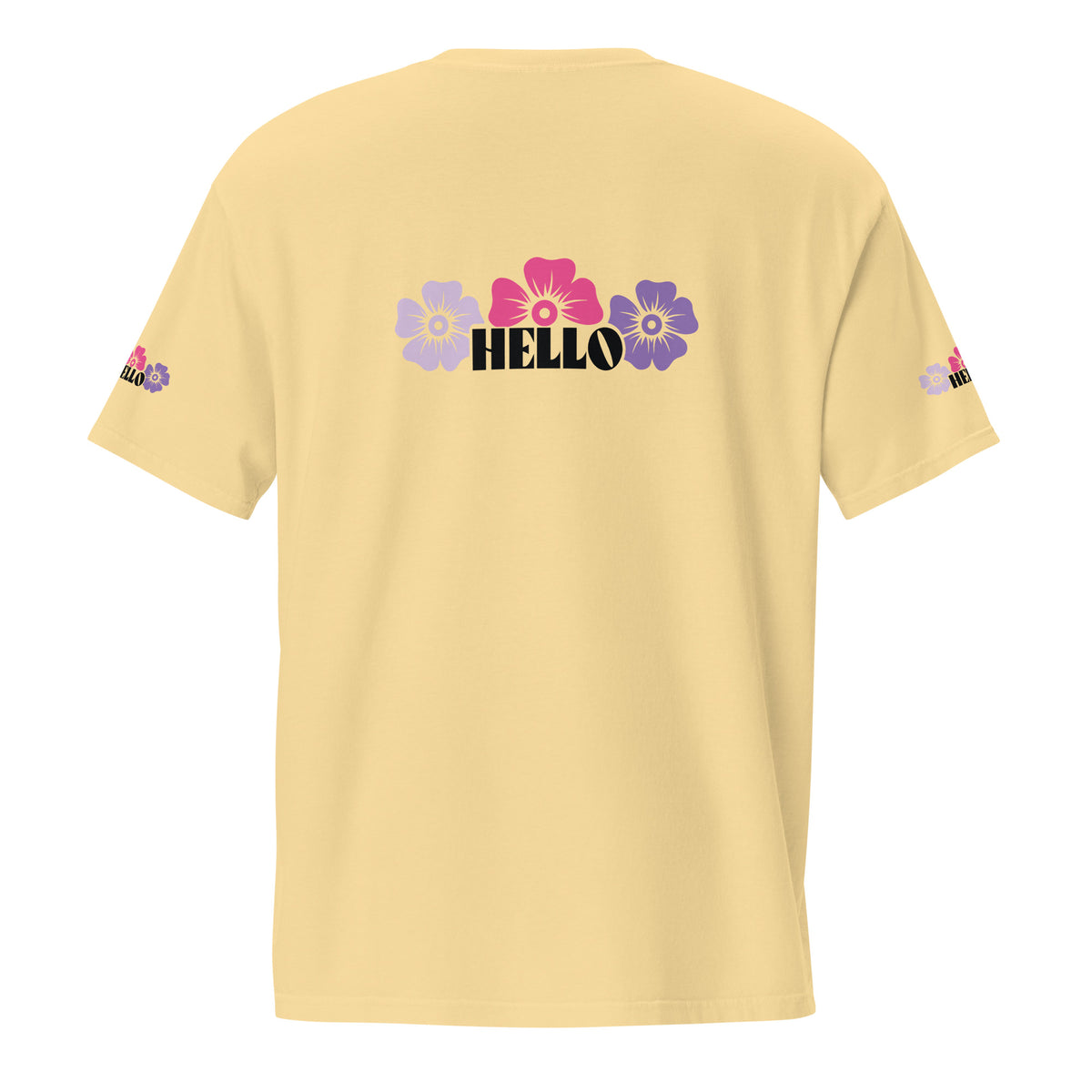 Hello in Bloom - Unisex Pocket T-Shirt - -