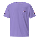 Hello in Bloom - Unisex Pocket T-Shirt - Violet -