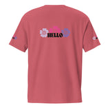 Hello in Bloom - Unisex Pocket T-Shirt - -