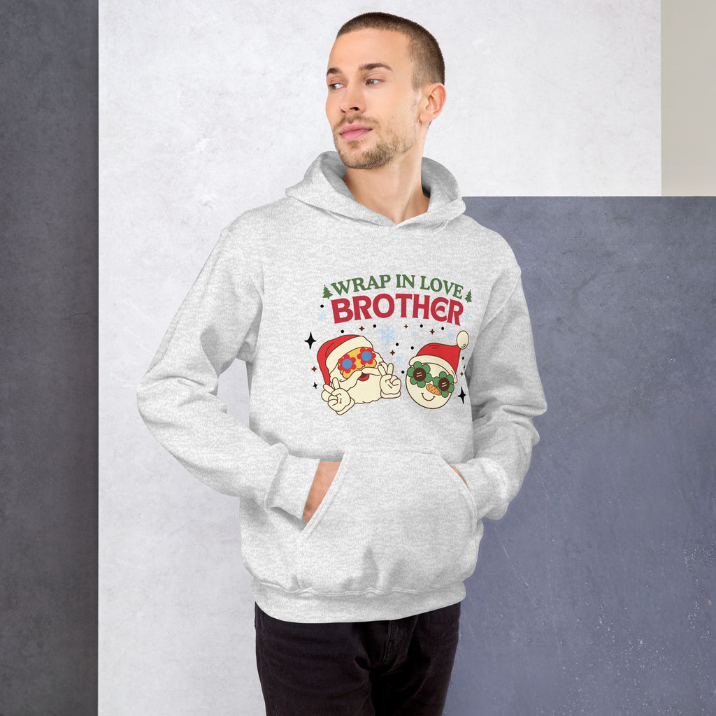 Groovy Christmas Vibes for Brothers – Cozy Hoodie - Ash - Hoodies