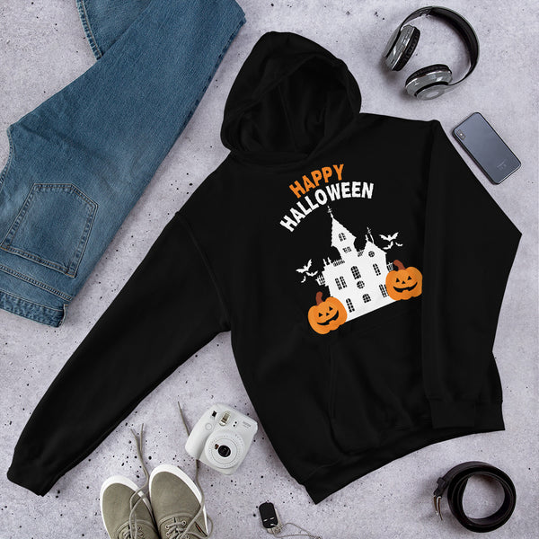 Pumpkin Patch Nostalgia - Warmth for Halloween Memories Hoodie - Black - Print Material