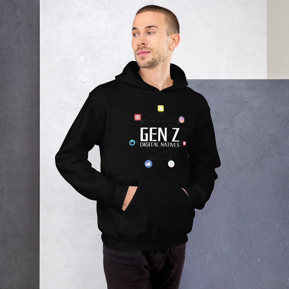 Networked & Trendy - Gen Z Digital Culture Hoodie - - Hoodies