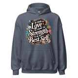 Empowered by Your Love – Elegant Floral Hoodie for Her - - Hoodies