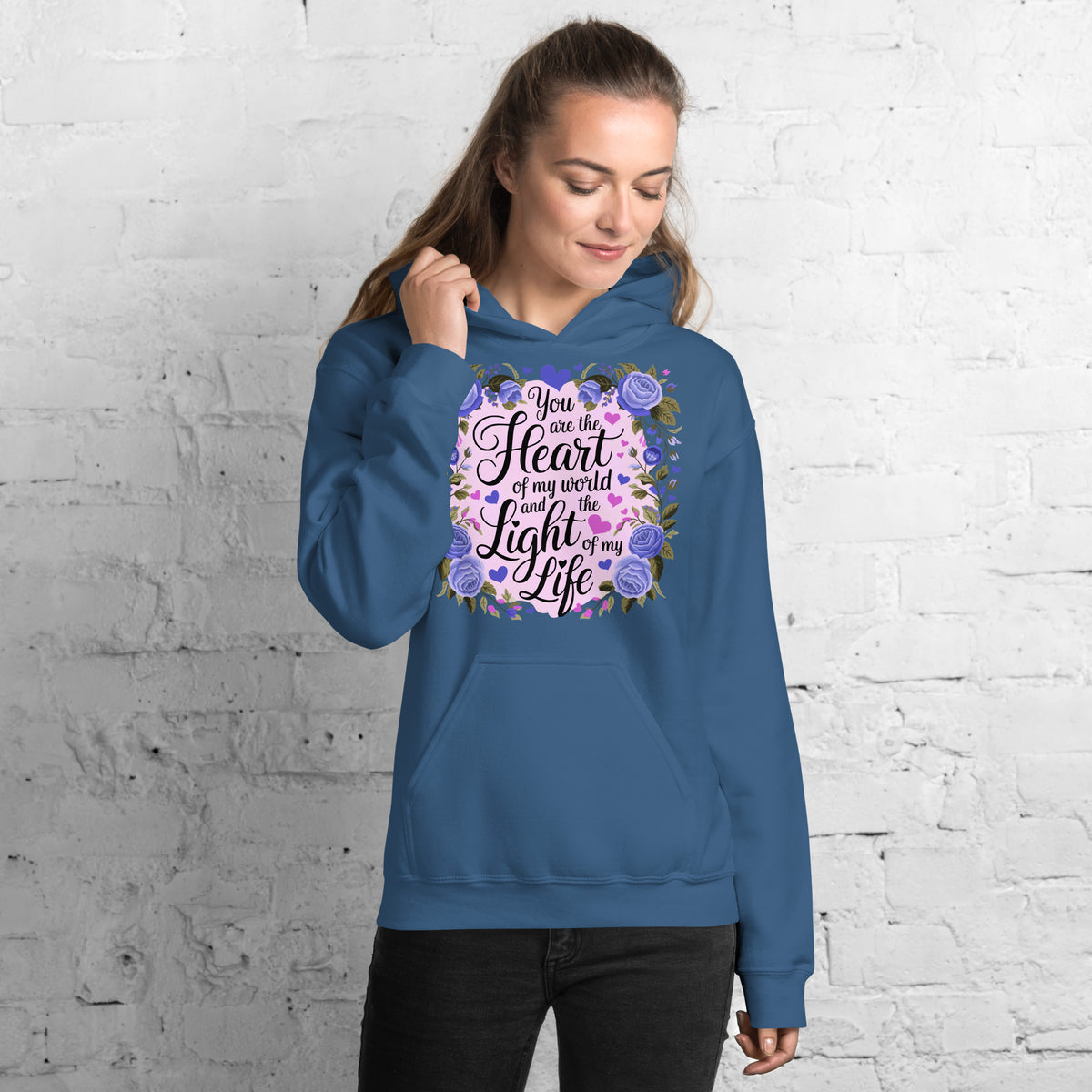 Heart & Light - A Husband’s Eternal Love Hoodie - Indigo Blue - Hoodies