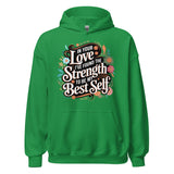 Empowered by Your Love – Elegant Floral Hoodie for Her - - Hoodies