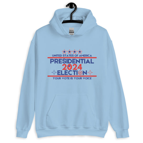 Red, White, and Vote - 2024 Election Hoodie - - Hoodies