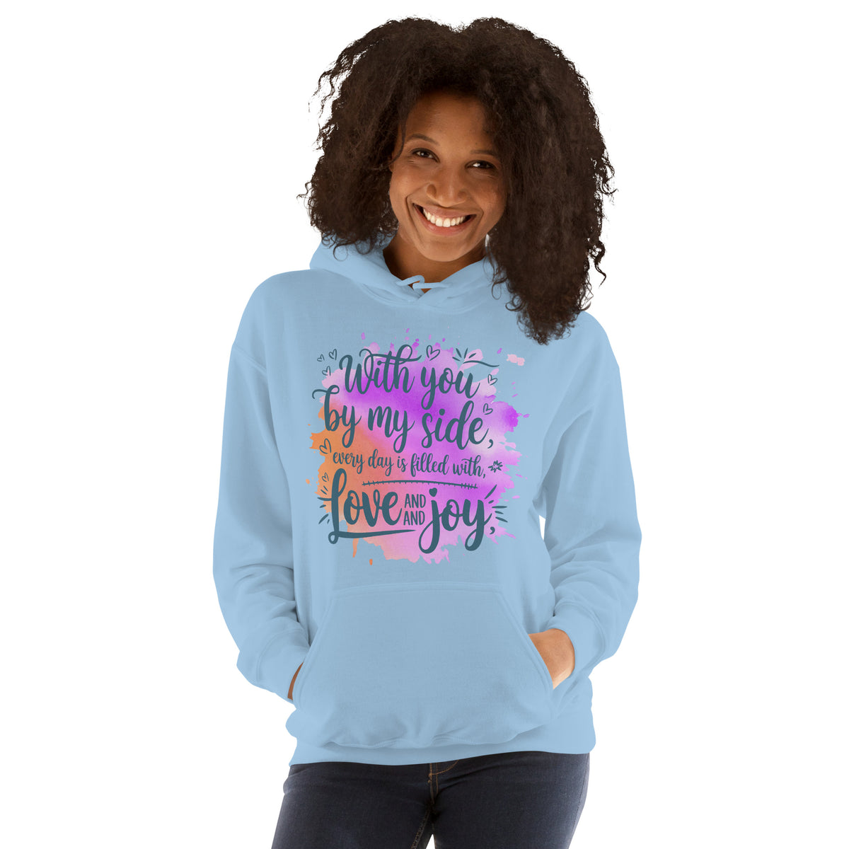 Love, Joy & Forever – A Gift for Your Heart - Light Blue - Hoodies