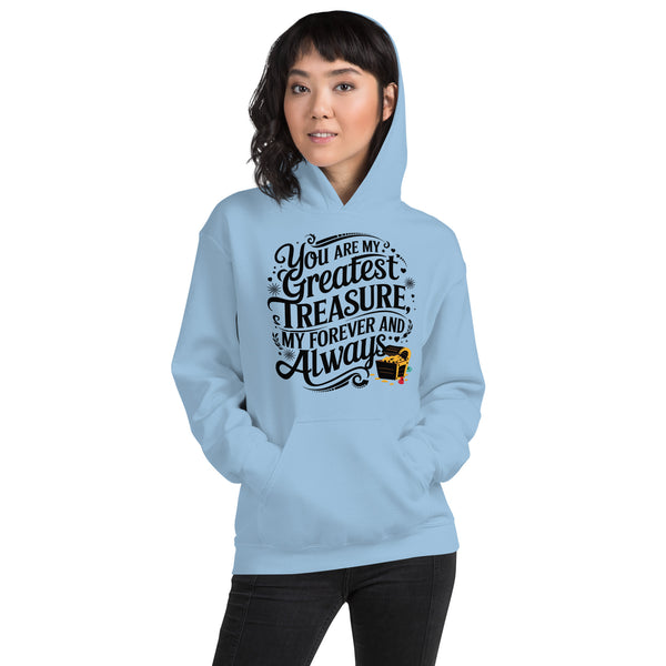 Wrapped in Love - A Treasure Chest of Affection - Light Blue - Hoodies