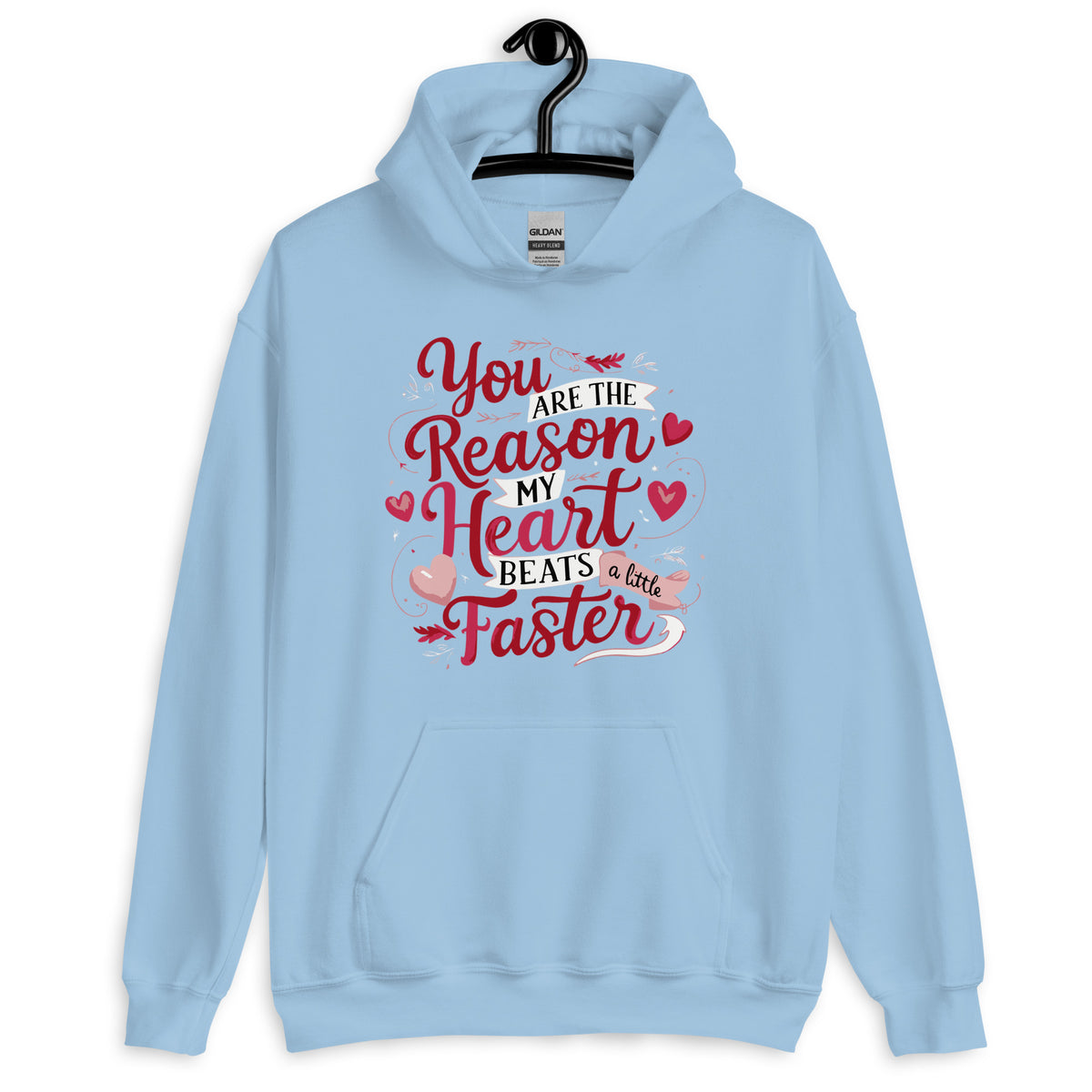 Love in Every Stitch - You Make My Heart Race - - Hoodies