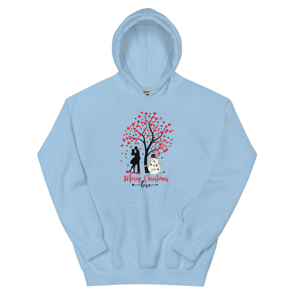 Merry Christmas Love – A Cozy Hoodie for Your Husband - Light Blue - Fleece Hoodies