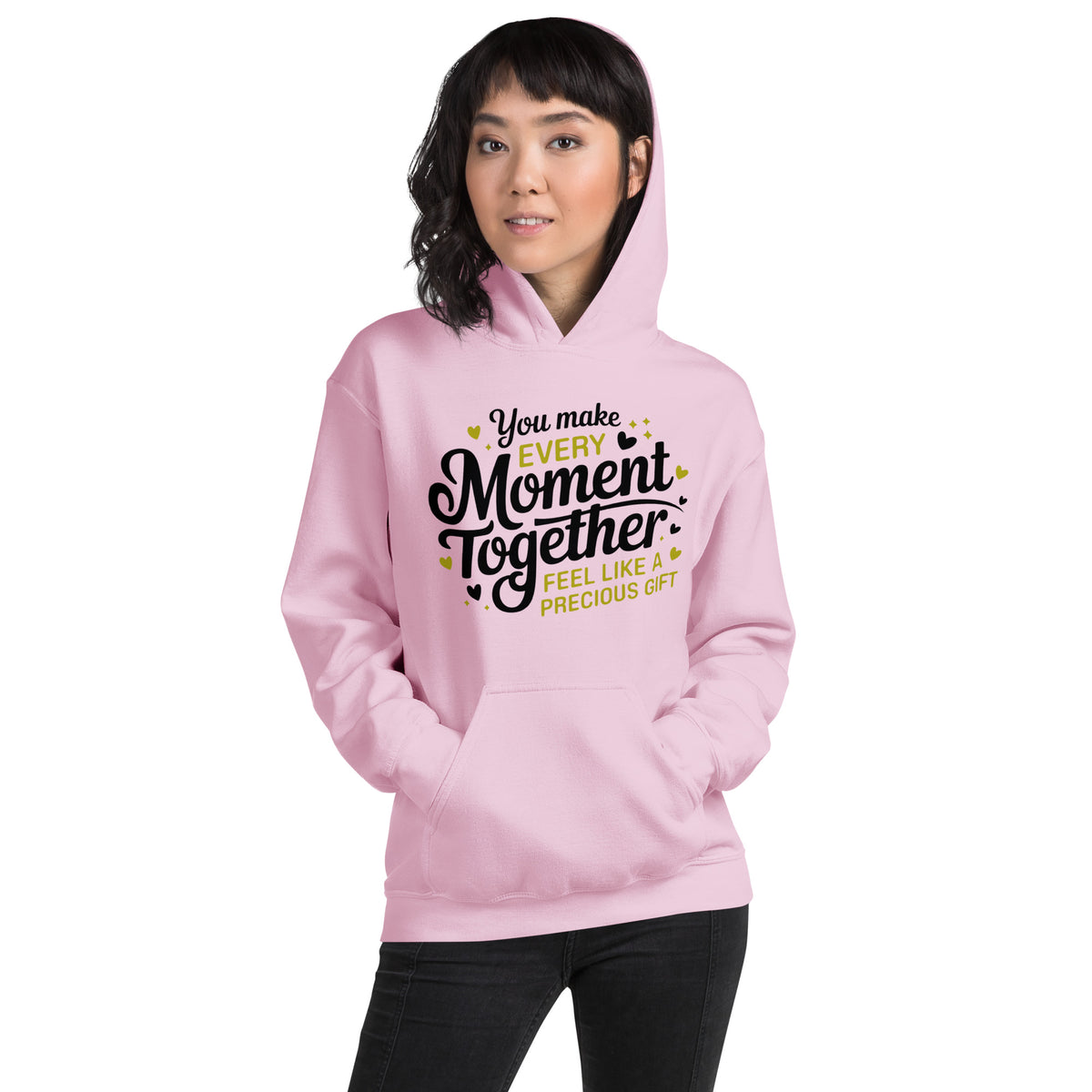 Wrap Her in Love - Every Moment is a Precious Gift - Light Pink - Hoodies