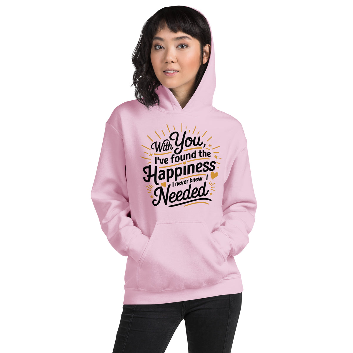 Golden Love for Your Queen – A Husband’s Tribute in Style - Light Pink - Hoodies