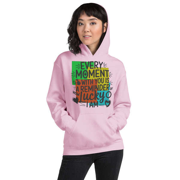 Lucky to Love You – Every Moment Hoodie - Light Pink - Hoodies