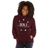 Networked & Trendy - Gen Z Digital Culture Hoodie - Maroon - Hoodies