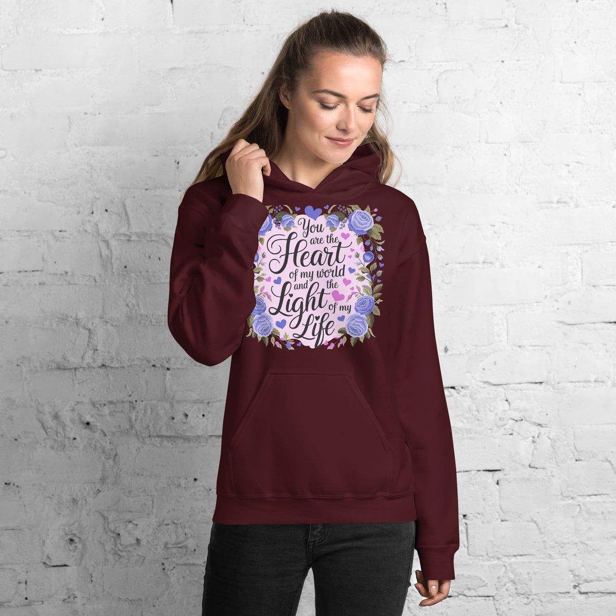 Heart & Light - A Husband’s Eternal Love Hoodie - Maroon - Hoodies