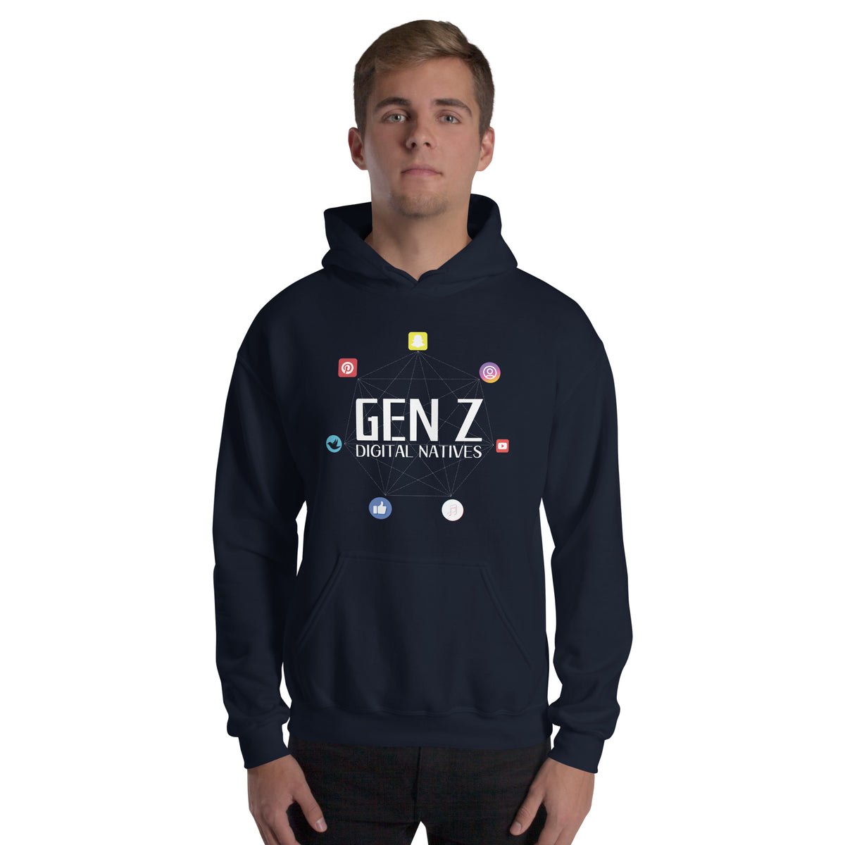 Networked & Trendy - Gen Z Digital Culture Hoodie - - Hoodies