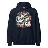 Empowered by Your Love – Elegant Floral Hoodie for Her - - Hoodies