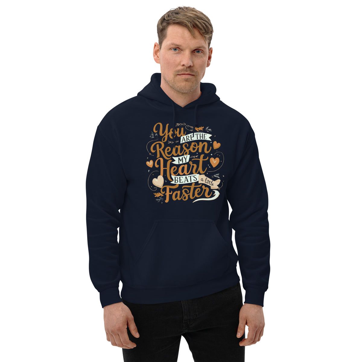 Love in Every Stitch - You Make My Heart Race - - Hoodies