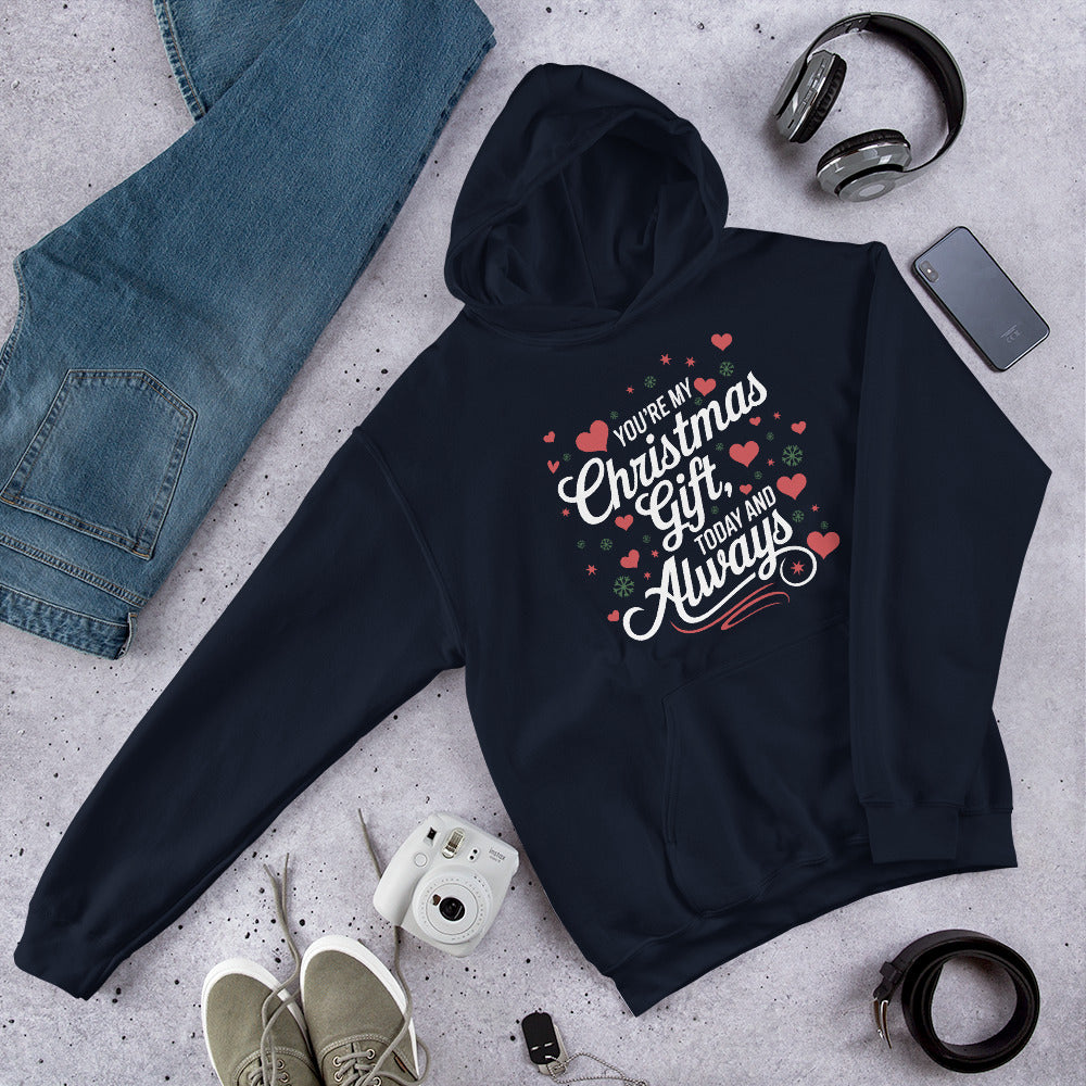 You're My Christmas Gift – Cozy Hoodie for Husbands - Navy - Hoodies