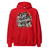 Empowered by Your Love – Elegant Floral Hoodie for Her - - Hoodies