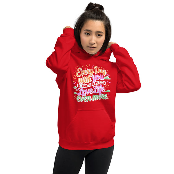 Love in Every Day - A Cozy Hoodie for Special Memories - Red - Hoodies