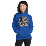 Empowered by Your Love – Elegant Floral Hoodie for Her - Royal - Hoodies