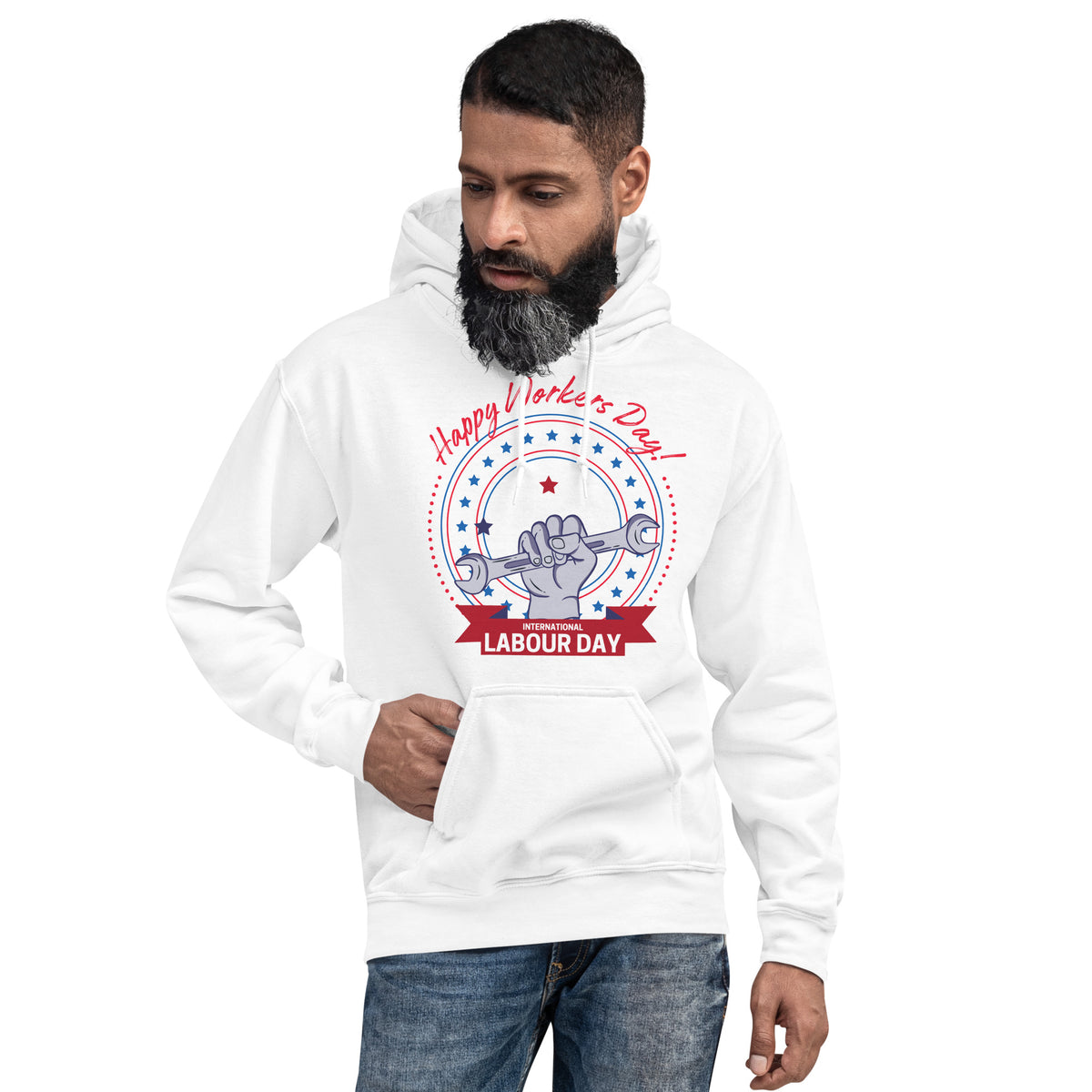 Strength & Solidarity - Workers Day Hoodie - White - Hoodies