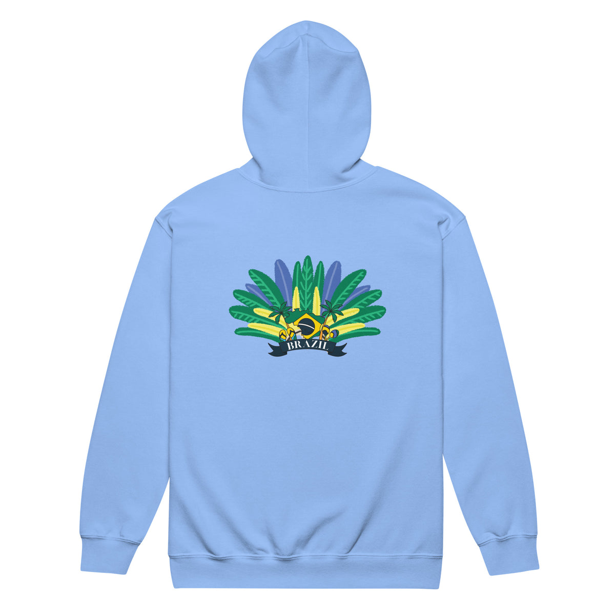 Samba Spirit - Brazilian Flag Zip Hoodie - - Hoodies