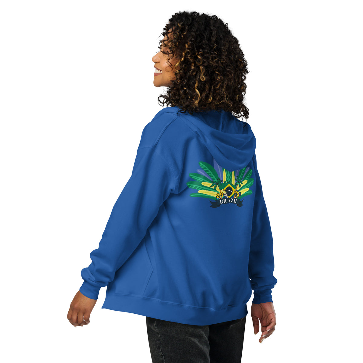 Samba Spirit - Brazilian Flag Zip Hoodie - - Hoodies