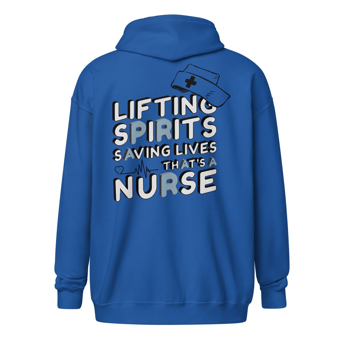 Uplifting & Caring - The Perfect Hoodie for Nurses - Royal - Hoodies