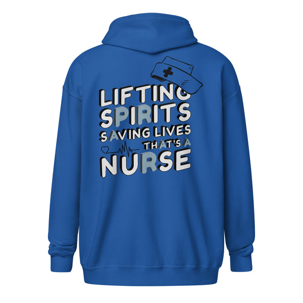 Uplifting & Caring - The Perfect Hoodie for Nurses - Royal - Hoodies