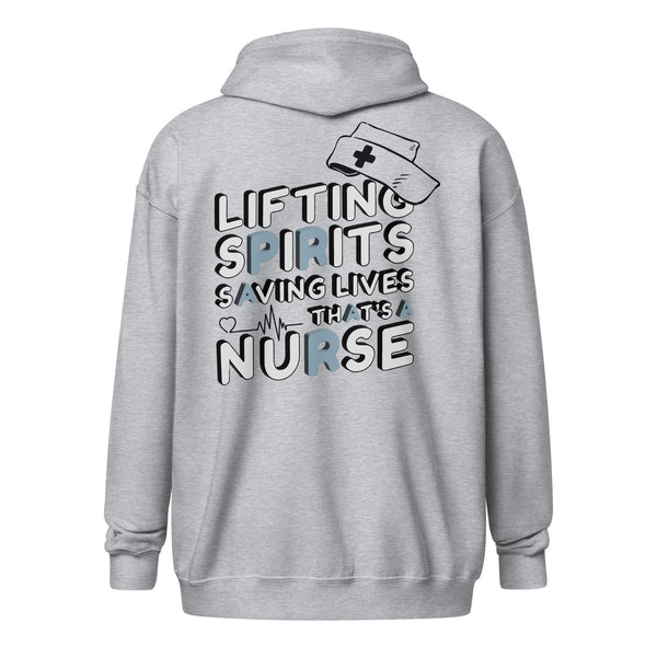 Uplifting & Caring - The Perfect Hoodie for Nurses - Sport Grey - Hoodies