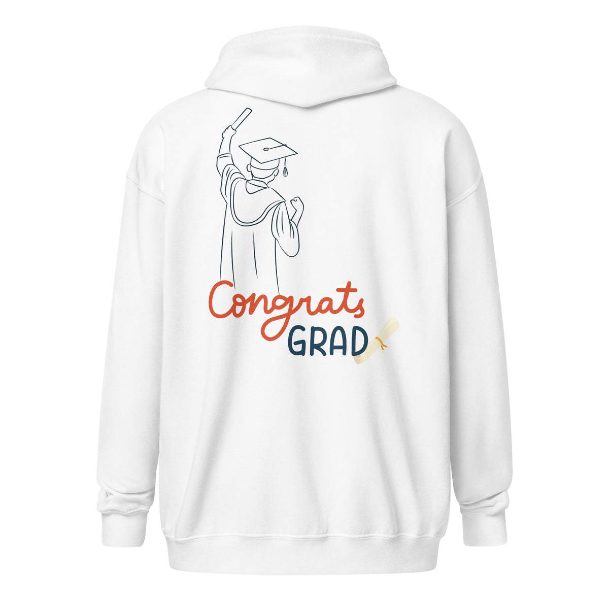 Proud Grad - A Stylish Hoodie for Achievers - White - Hoodies