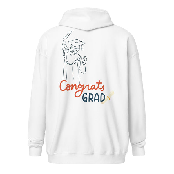 Proud Grad - A Stylish Hoodie for Achievers - White - Hoodies