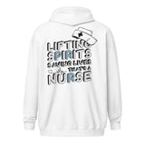 Uplifting & Caring - The Perfect Hoodie for Nurses - White - Hoodies